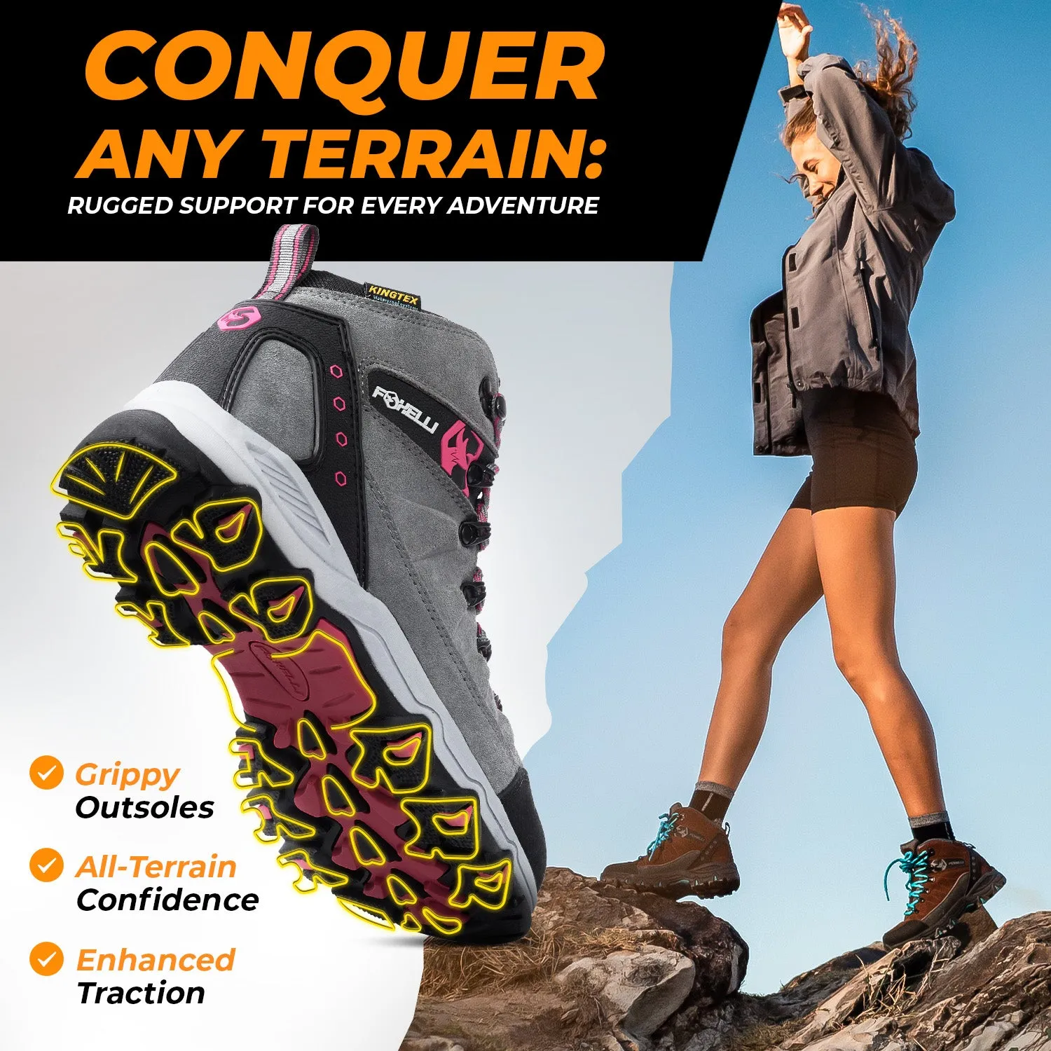 Women’s Hiking Boots – Grey