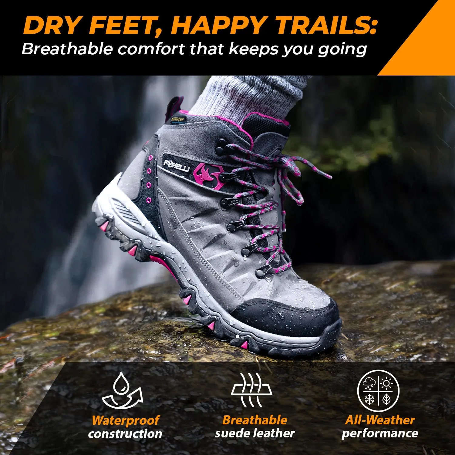 Women’s Hiking Boots – Grey