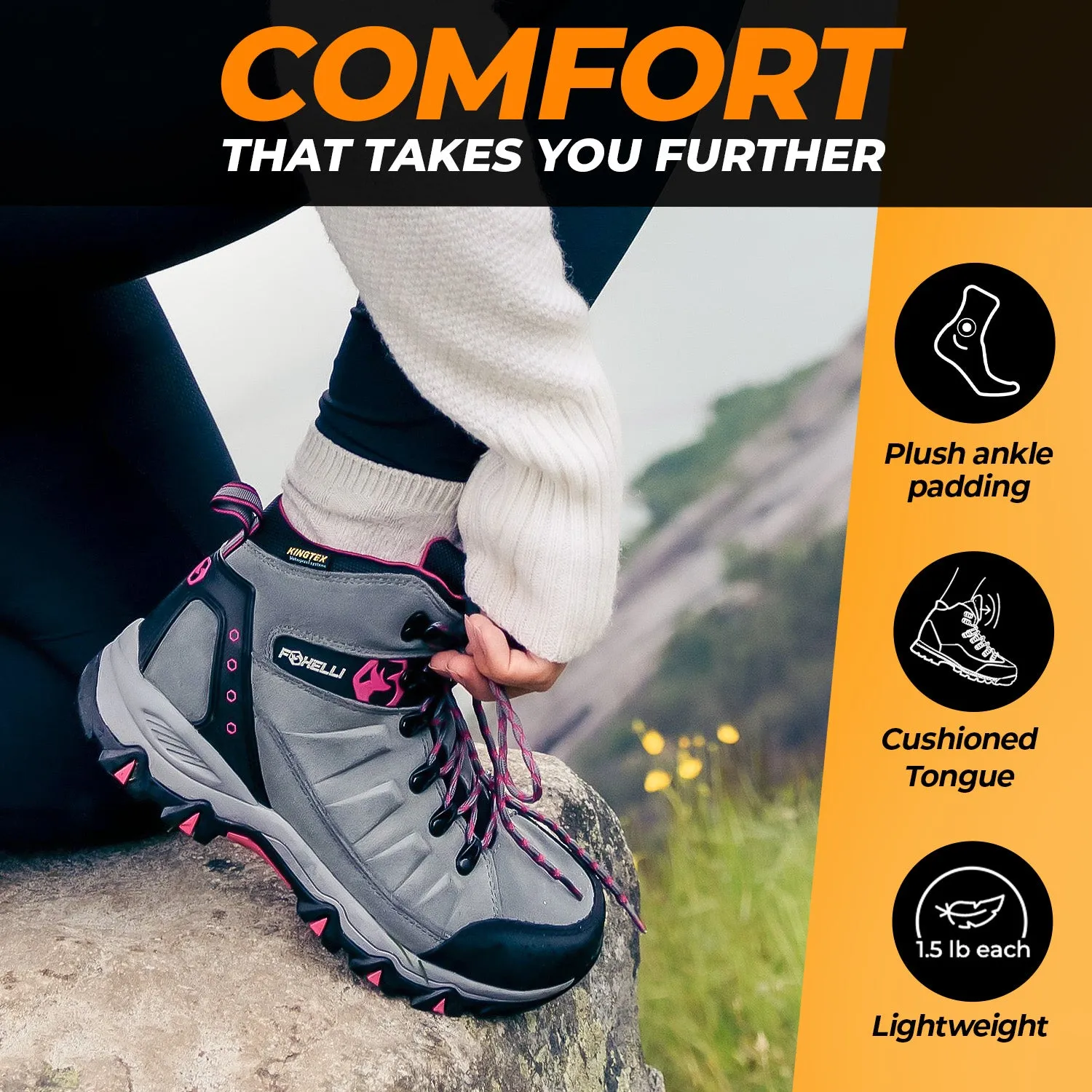 Women’s Hiking Boots – Grey