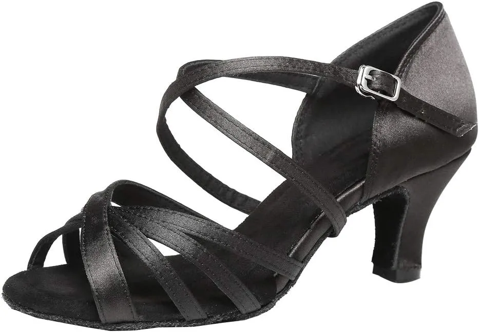 YKXLM Women's Latin Dance Shoes Ballroom Salsa Tango Professional Performance Practice Dancing Shoes,Model YCL351