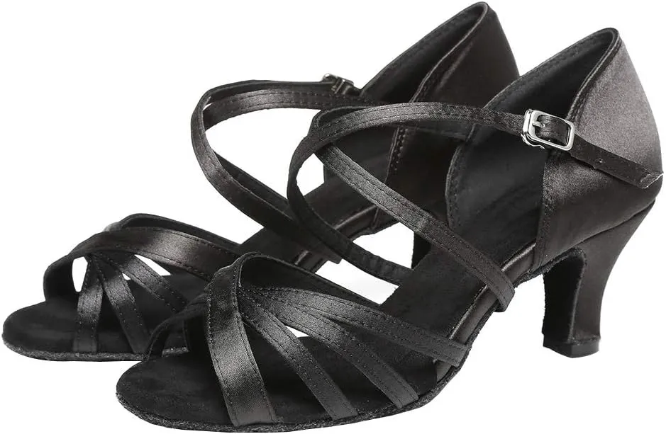 YKXLM Women's Latin Dance Shoes Ballroom Salsa Tango Professional Performance Practice Dancing Shoes,Model YCL351