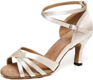 YKXLM Women's Latin Dance Shoes Ballroom Salsa Tango Professional Performance Practice Dancing Shoes,Model YCL351