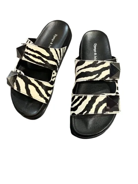 ZEBRA PRINT SLIP ON SANDAL